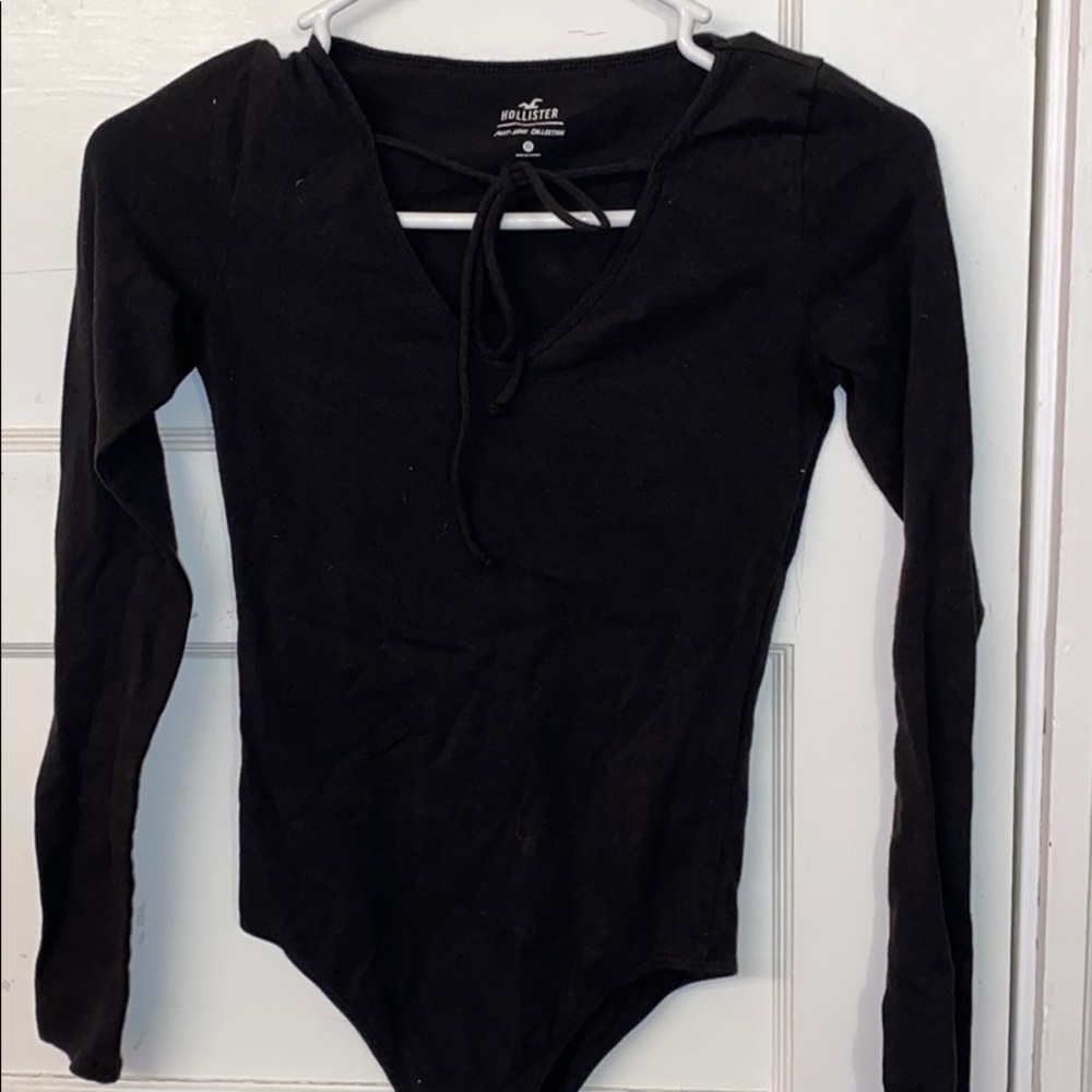 Black long sleeve body suit